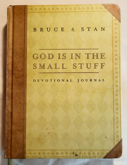 God Is in the Small Stuff Devotional Journal by Bruce Bickel; Stan Jantz (Very good, 1998, HC, 288 pages, Barbour)