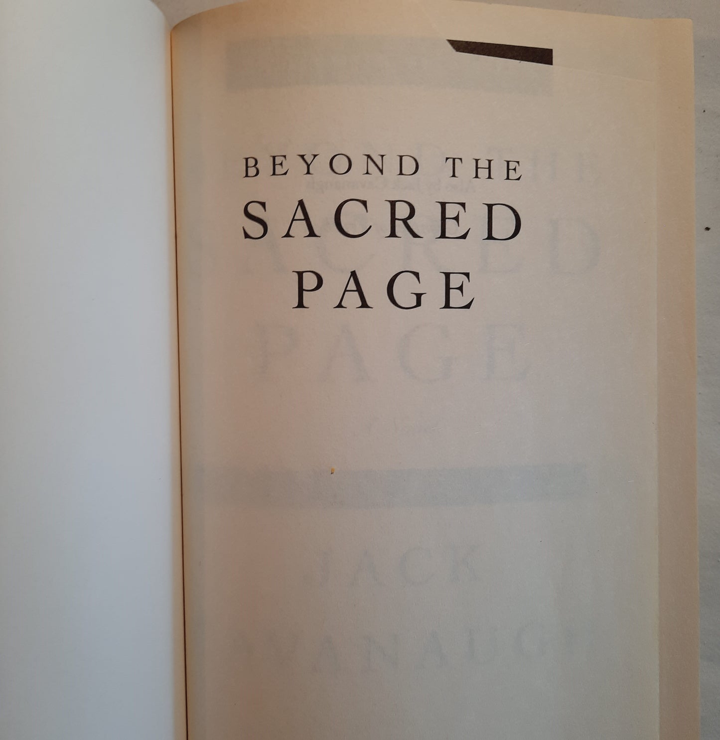 Beyond the Sacred Page: The Tyndale Translation by Jack Cavanaugh (Good, 2003, Pbk, 336 pages, Zondervan)