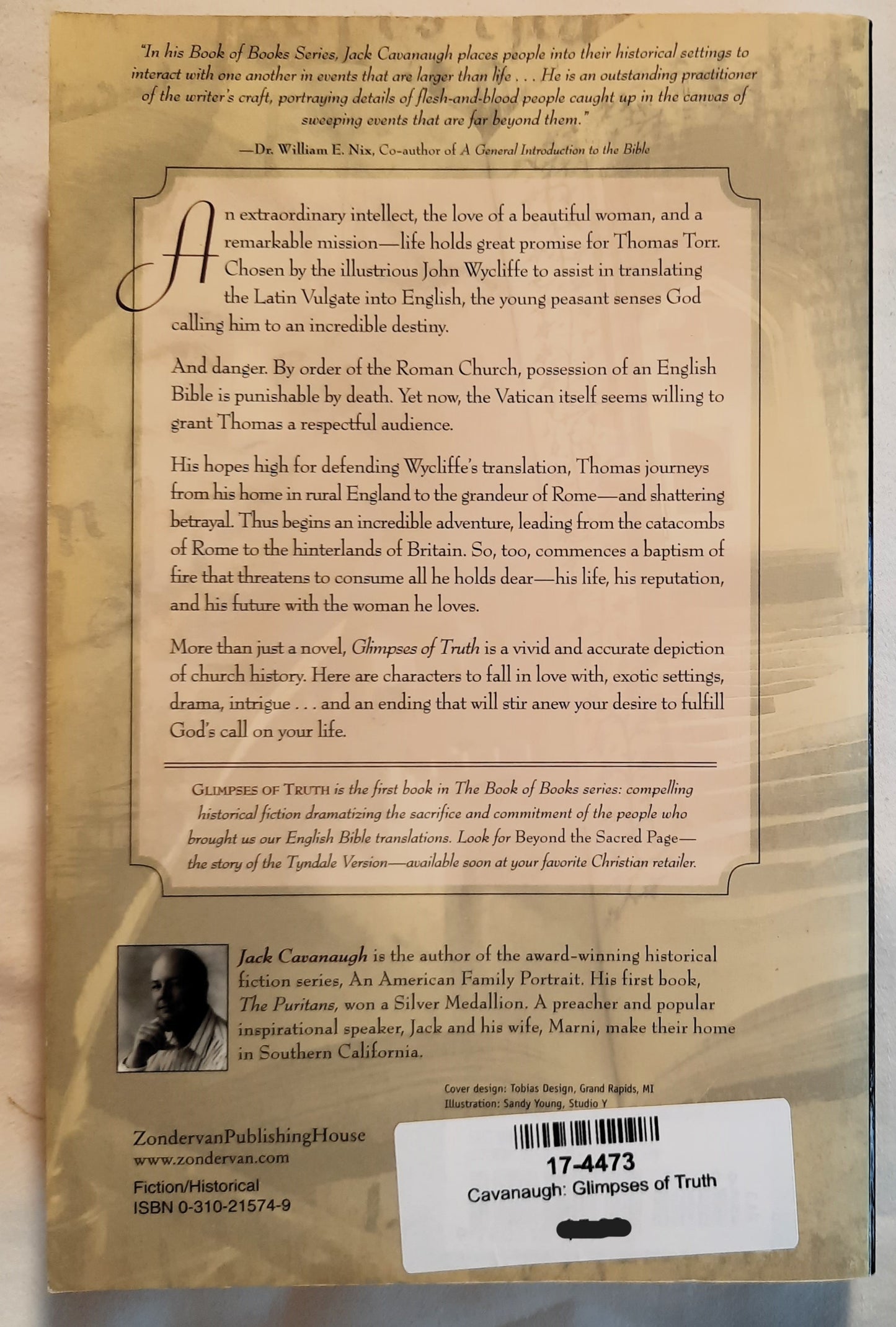 Glimpses of Truth #1 by Jack Cavanaugh (The Wycliffe Translation, Very good, 1999, Pbk, 318 pages, Zondervan)
