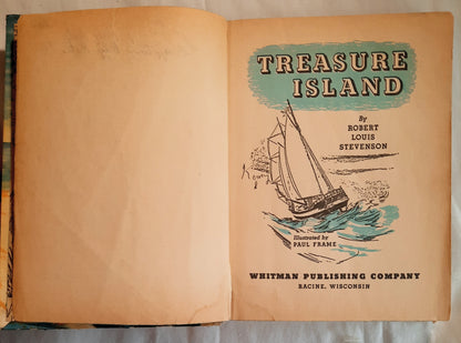 Treasure Island by Robert Louis Stevenson (Acceptable, 1955, HC, 283 pages, Whitman Publishing)