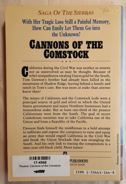 Cannons of the Comstock #5 by Brock & Bodie Thoene (Saga of the Sierras, Very Good, 1992, Pbk, 203 pages, Bethany House)