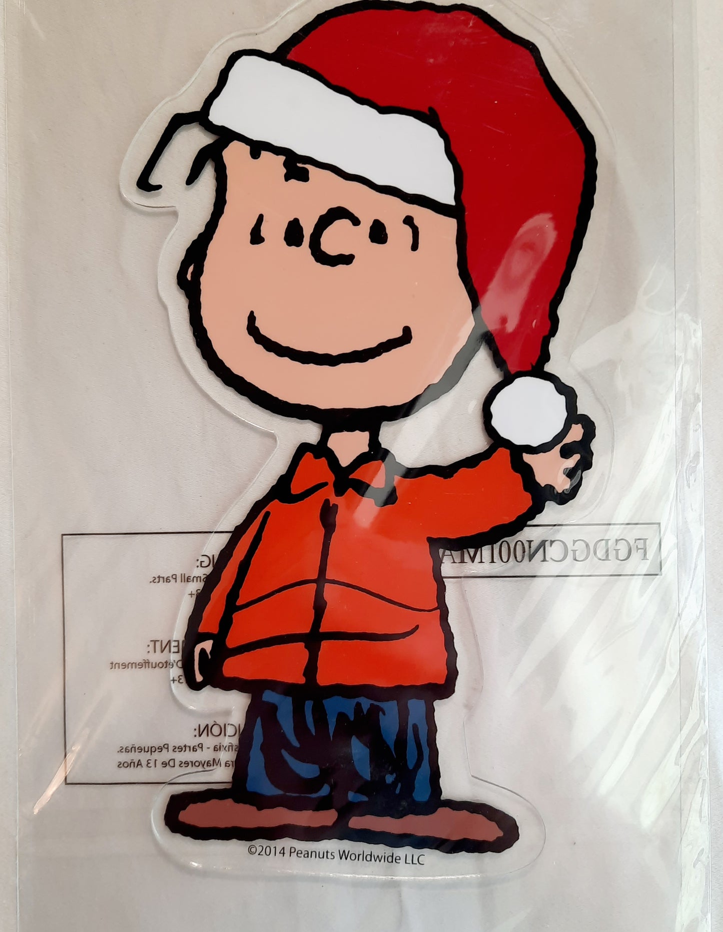 Linus Christmas Window Gel Cling by Peanuts Store (New, 7.5", Reusable)