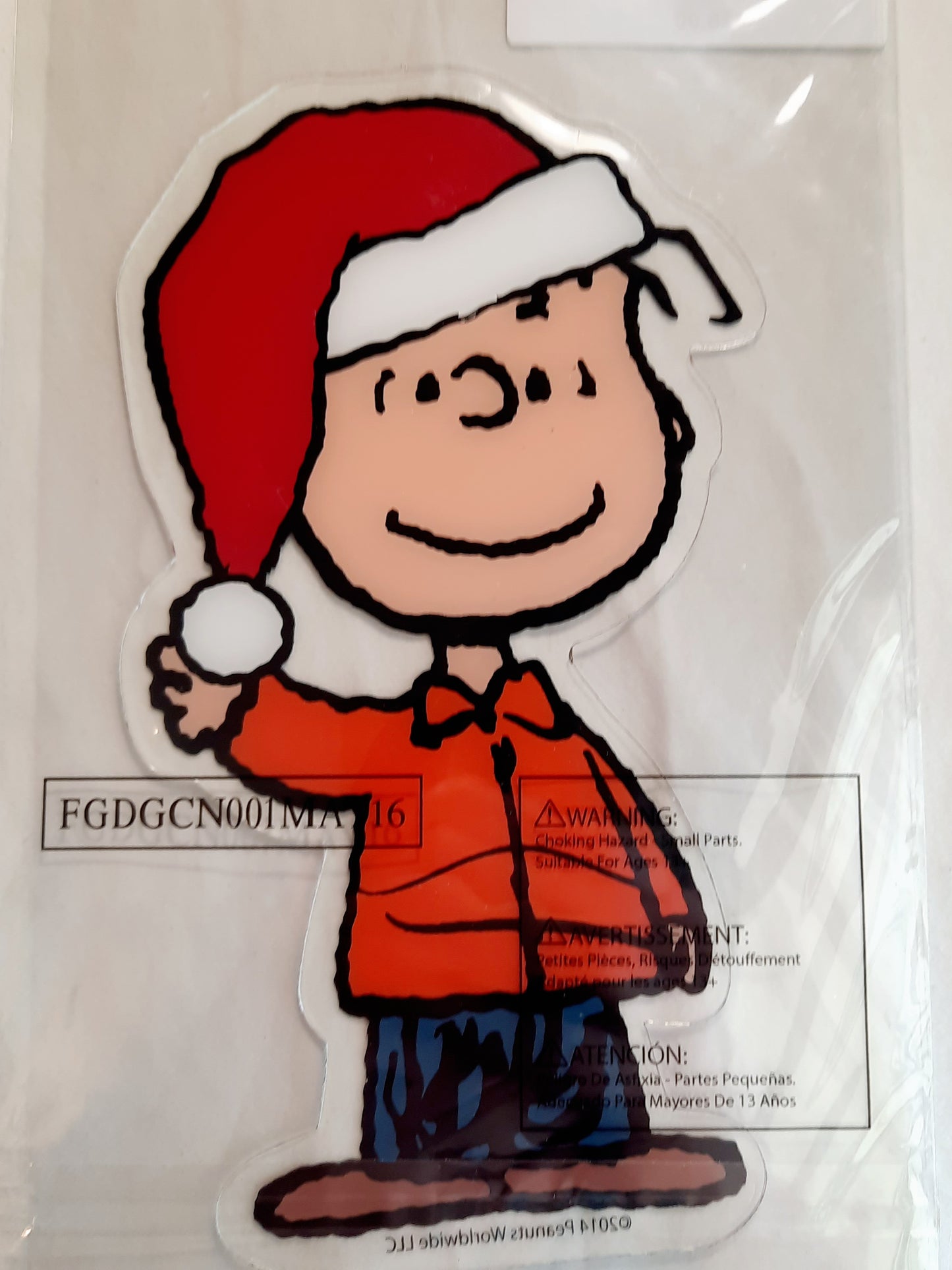 Linus Christmas Window Gel Cling by Peanuts Store (New, 7.5", Reusable)