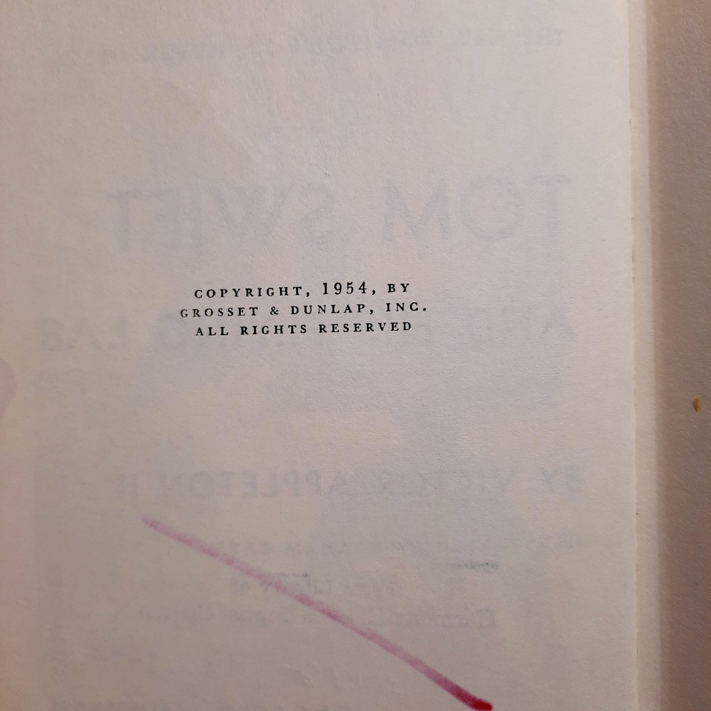 Tom Swift and His Flying Lab by Victor Appleton II (Good, 1954, HC, 208 pages, Grosset & Dunlap)