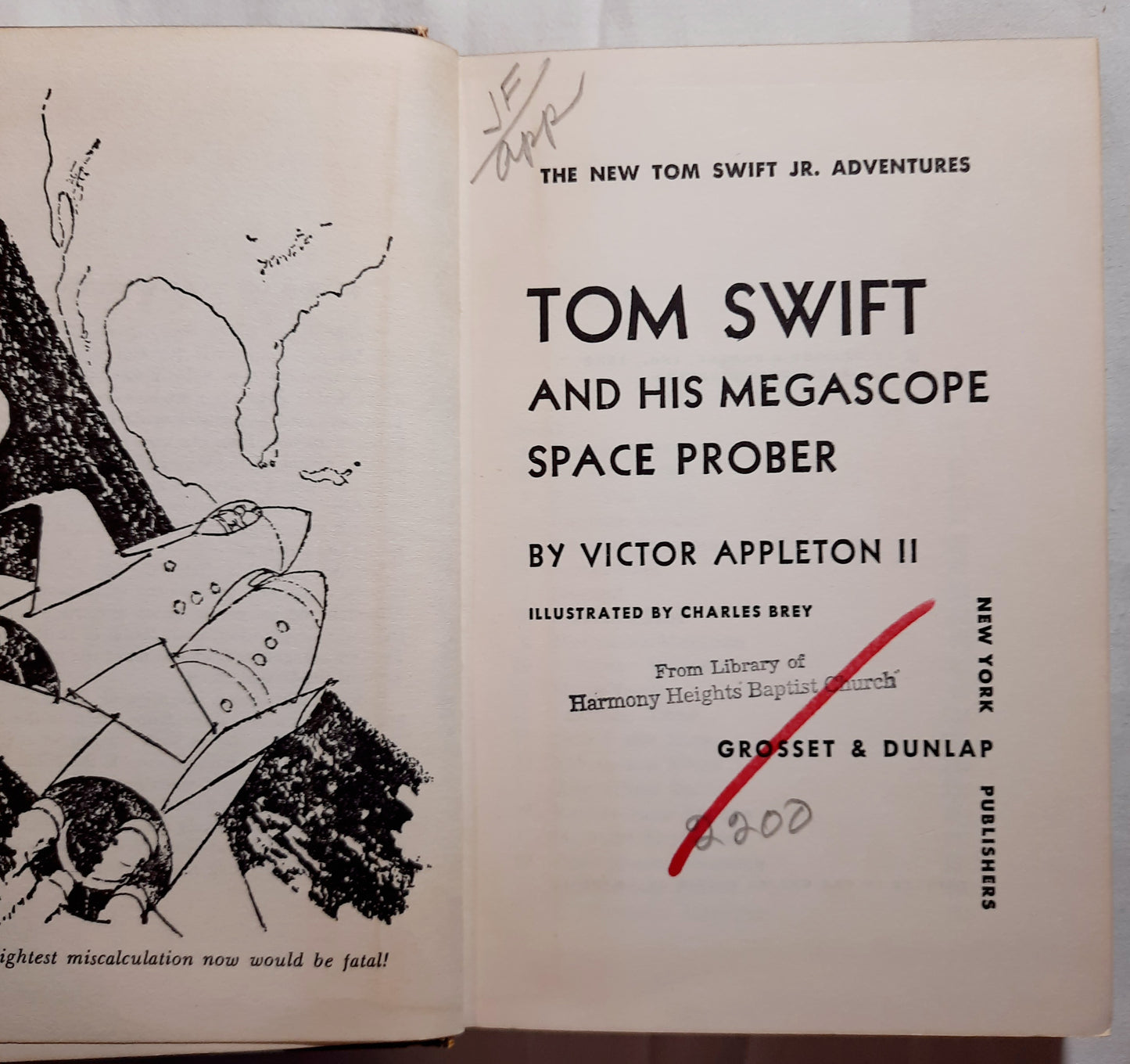 Tom Swift and His Megascope Space Prober by Victor Appleton II (Good, 1962, HC, 176 pages, Grosset & Dunlap)