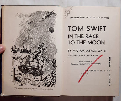 Tom Swift and the Race to the Moon by Victor Appleton II (Very Good, 1958, HC, 180 pages, Grosset & Dunlap)