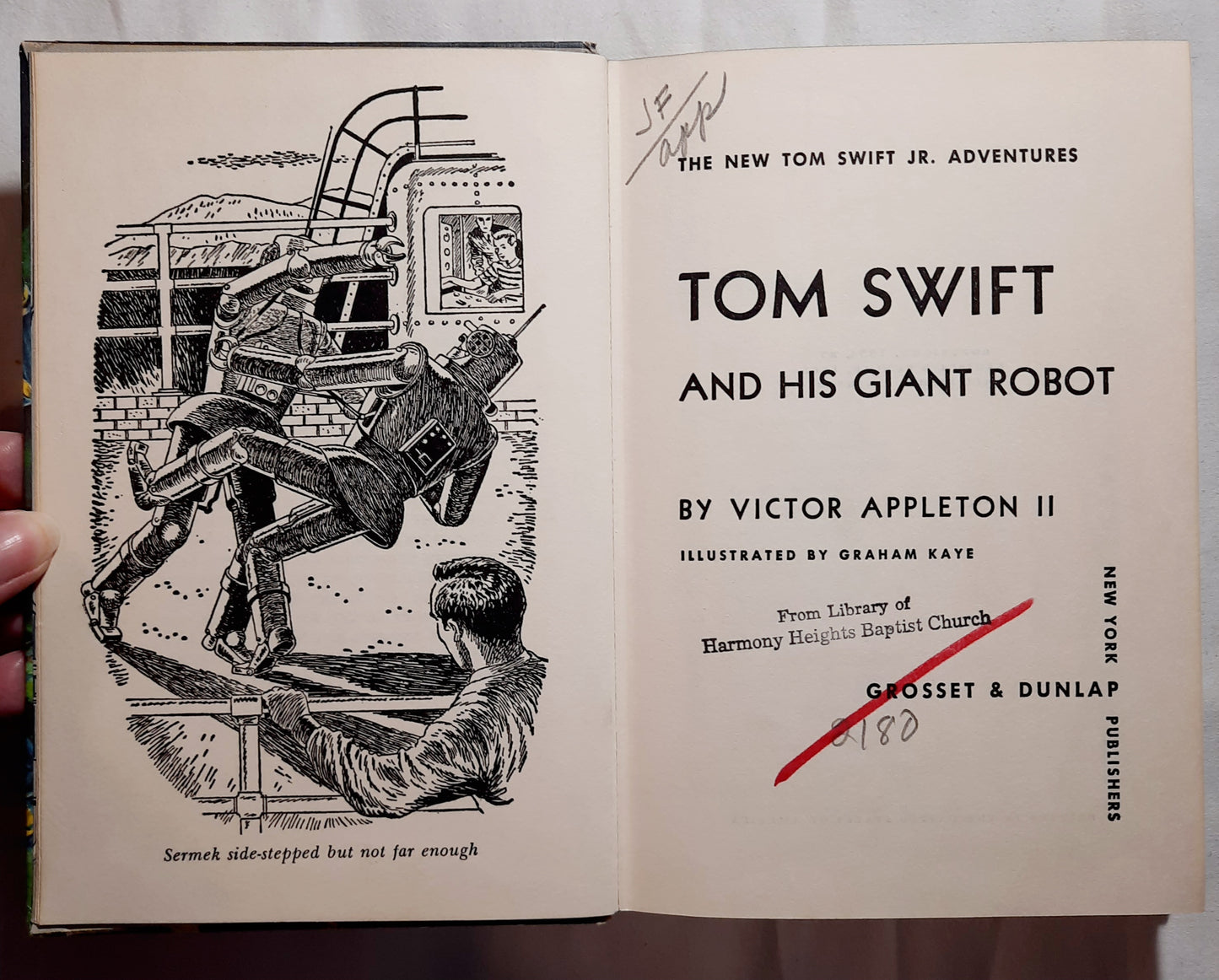 Tom Swift and His Giant Robot by Victor Appleton II (Very Good, 1954, HC, 211 pages, Grosset & Dunlap)