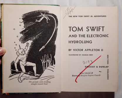 Tom Swift and His Electronic Hydrolung by Victor Appleton II (Good, 1961, HC, 188 pages, Grosset & Dunlap)