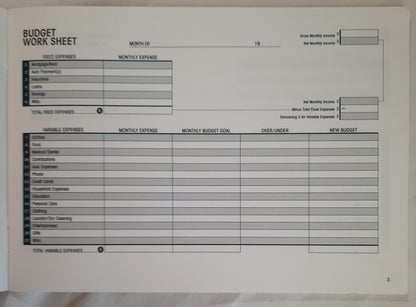 12 Month Budget Book by Current, Inc. (Very good, 1992, Pbk, 32 pages)