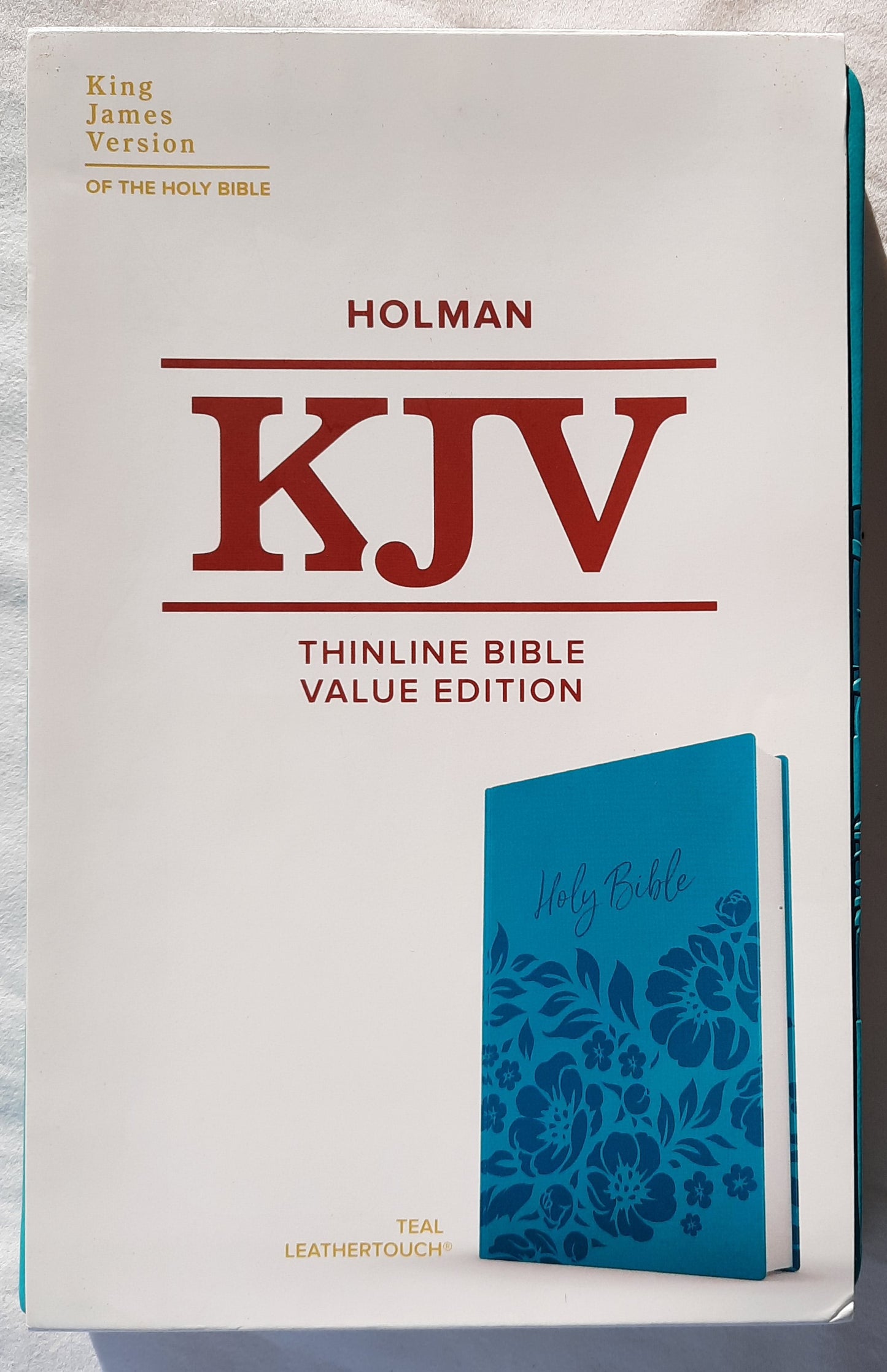 KJV Thinline Bible Value Edition (New, 2022, Teal Leathertouch, 1056 pages, Holman)