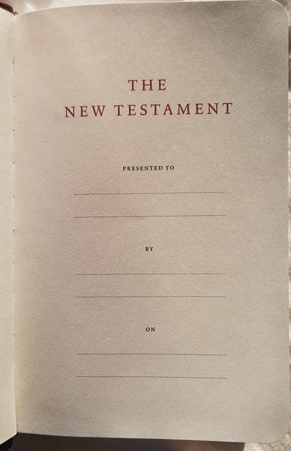 ESV New Testament (New, 2016, Tru-tone Brown Leathersoft, 552 pages, Crossway)