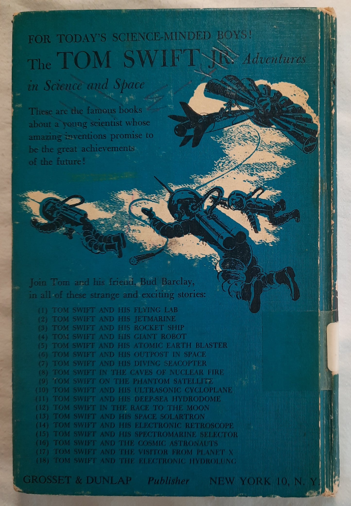 Tom Swift and His Ultrasonic Cycloplane by Victor Appleton II (Good, 1957, HC, 182 pages, Grosset & Dunlap)