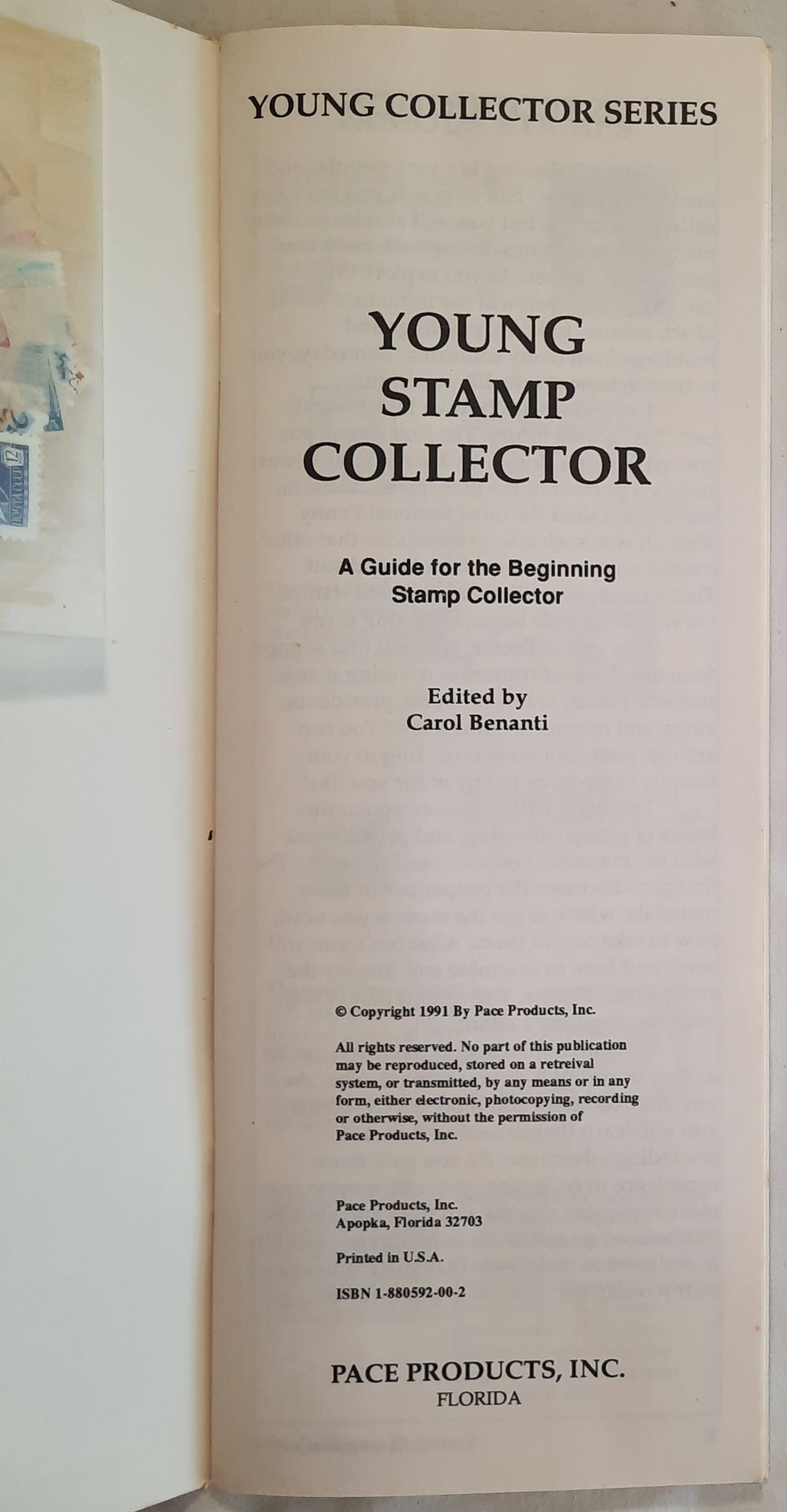 Young Stamp Collector by Mike Frank; Carol Benanti (How to series, Very good, 1991, Pbk, 48 pages, Pace Products)