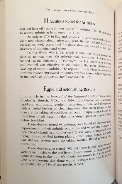 Miracle Food Cures from the Bible by Reese Dubin (Very good, 1999, HC, 410 pages, Reward Books)