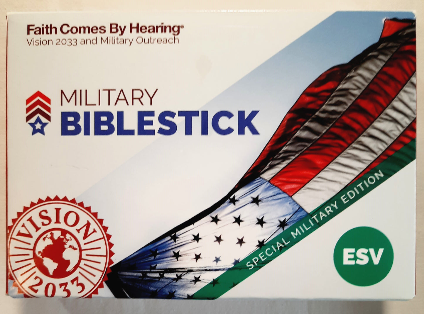 ESV Military Biblestick New Testament Dedicated Audio Headphone (New, Faith Comes By Hearing)