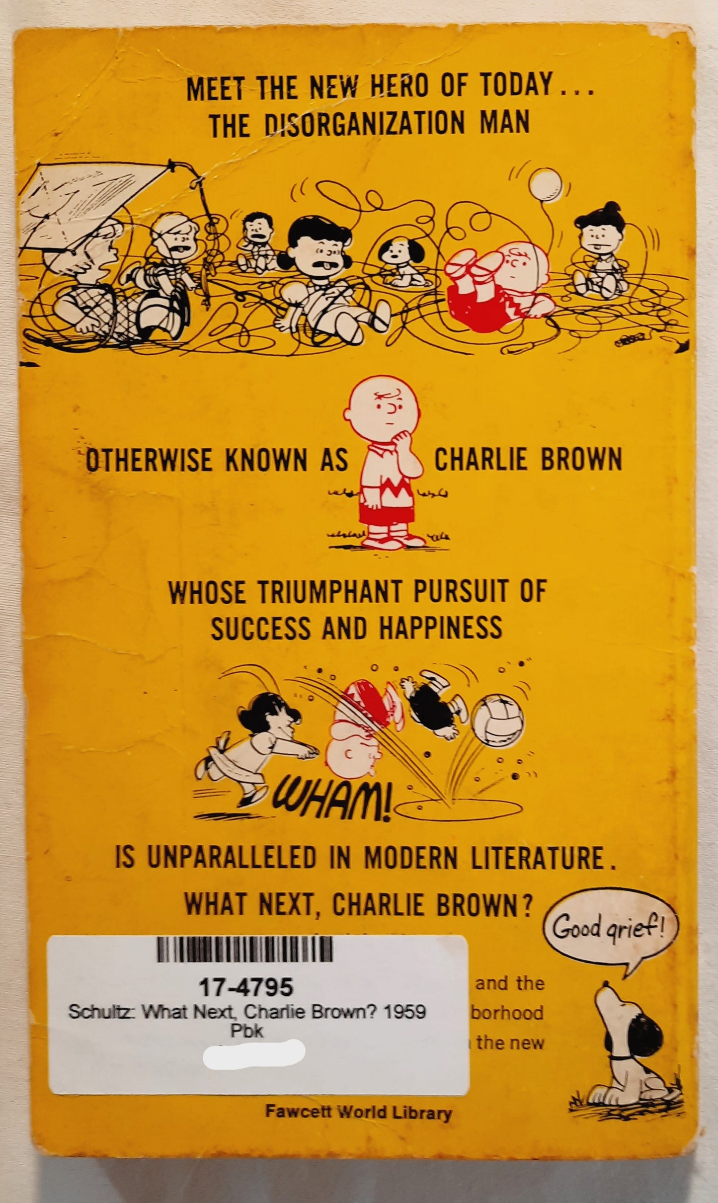 What Next, Charlie Brown? by Charles M. Schulz (Good, 1959, Pbk, Fawcett World Library)