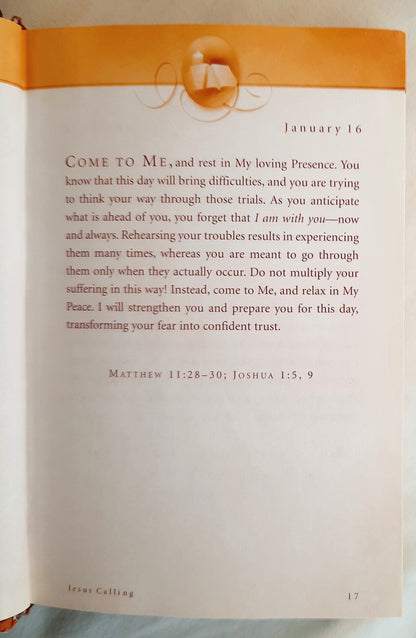 Jesus Calling: Devotions for Every Day of the Year by Sarah Young (Good, 2004, Padded HC, 382 pages, Thomas Nelson)