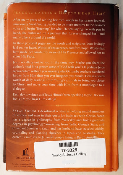 Jesus Calling: Devotions for Every Day of the Year by Sarah Young (Good, 2004, Padded HC, 382 pages, Thomas Nelson)