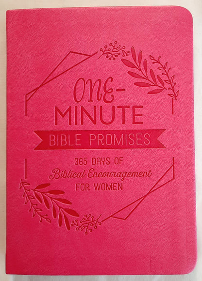 One-Minute Bible Promises: 365 Days of Biblical Encouragement for Women (New, 2021, Imitation Leather, 384 pgs, Barbour)