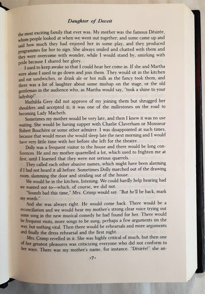 Daughter of Deceit by Victoria Holt (Very good, 1991, HC, 328 pages, Doubleday)