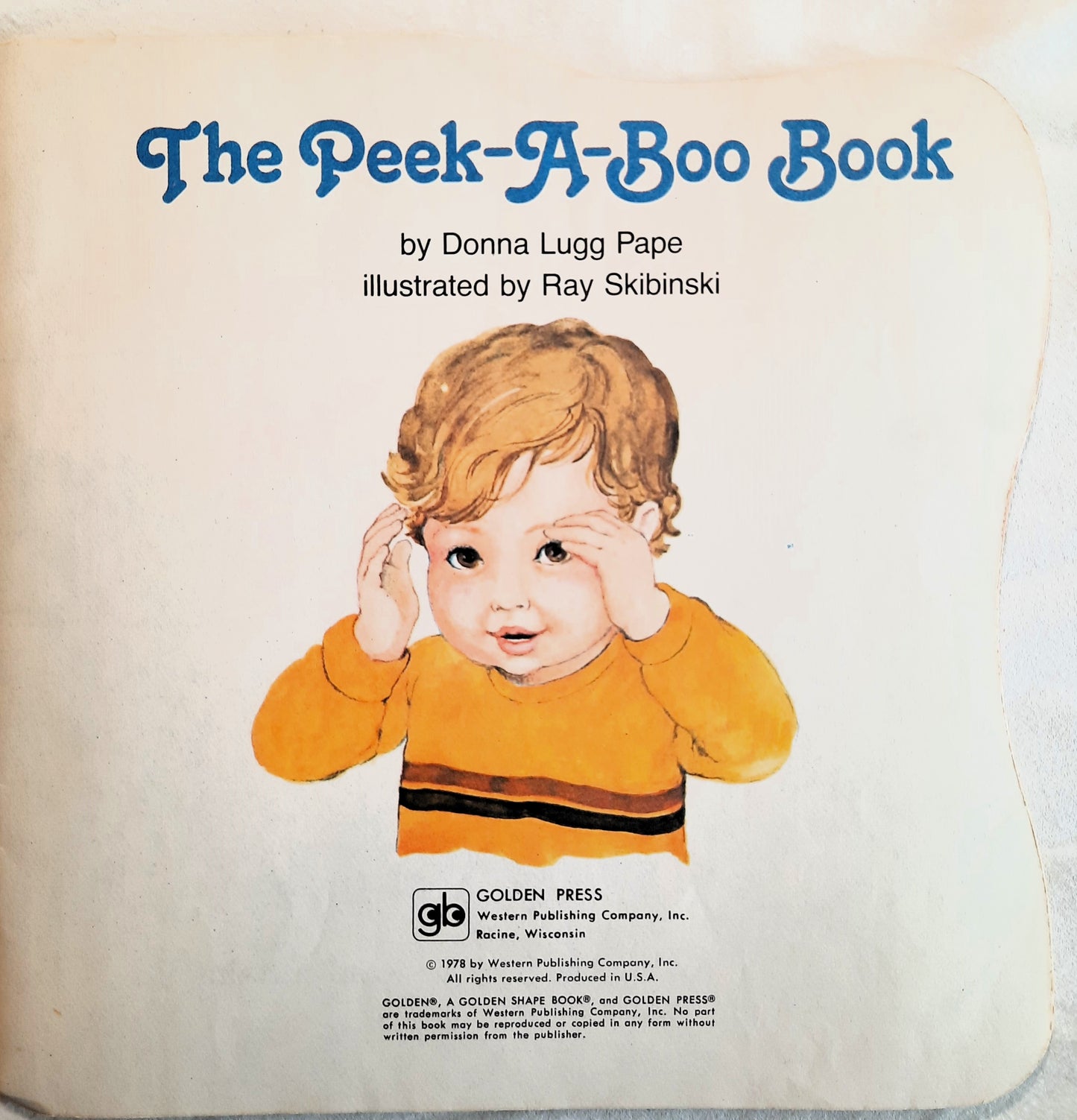 The Peek-a-Boo Book by Donna Lugg Pape (Good, 1978, Pbk, 24 pages, Golden Shape Book)