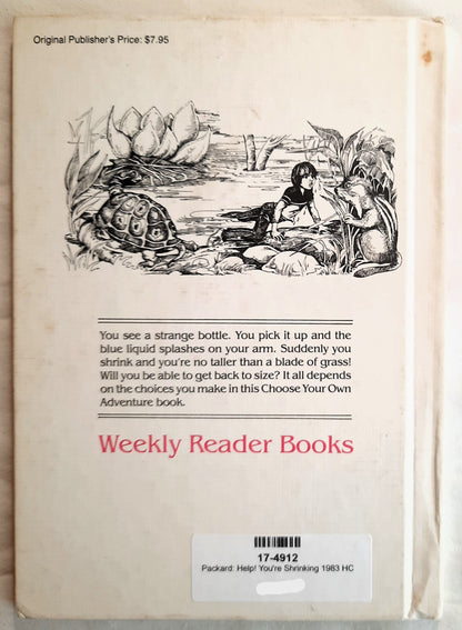 Help! You're Shrinking by Edward Packard (Choose Your Own Adventure, Good, 1983, HC, 53 pages, Weekly Reader Books)