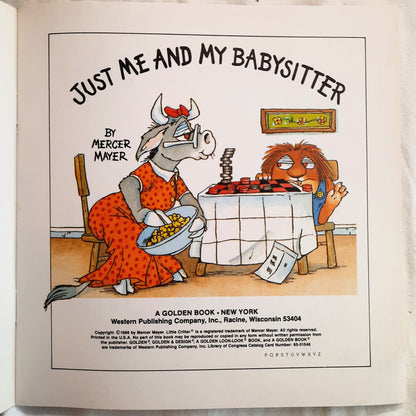 Just Me and My Babysitter by Mercer Mayer (Very good, 1986, Pbk, 24 pages, A Golden Book)