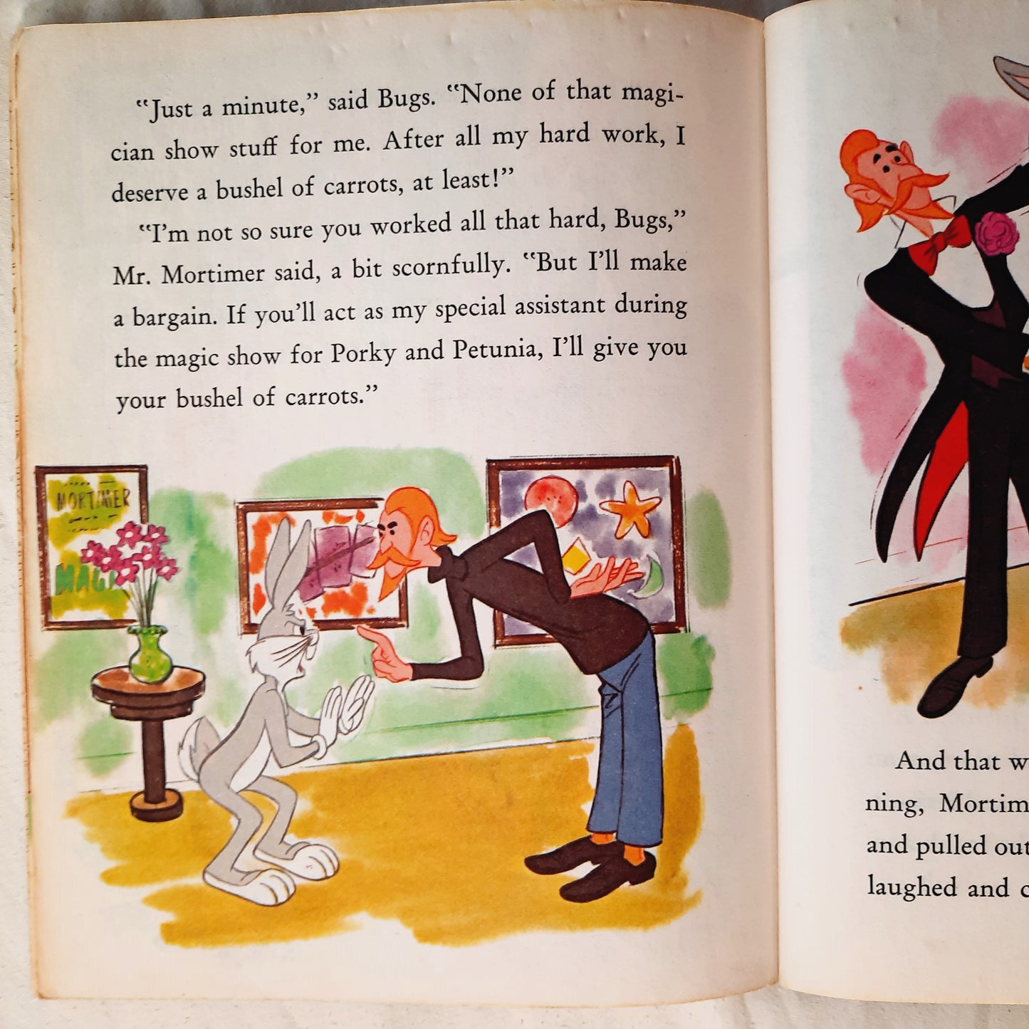 Porky Pig and Bugs Bunny: Just Like Magic! by Stella Williams Nathan (Very good, 1978, HC, 24 pages, Golden Press)