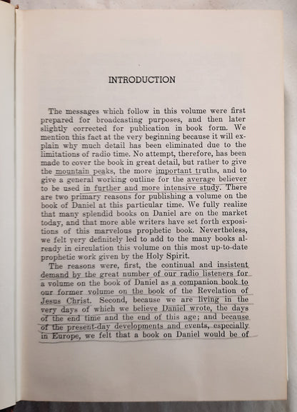 Daniel the Prophet: 35 Simple Studies in the Book of Daniel by M. R. DeHaan (Good, 1973, HC, 339 pages, Zondervan)