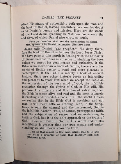 Daniel the Prophet: 35 Simple Studies in the Book of Daniel by M. R. DeHaan (Good, 1973, HC, 339 pages, Zondervan)