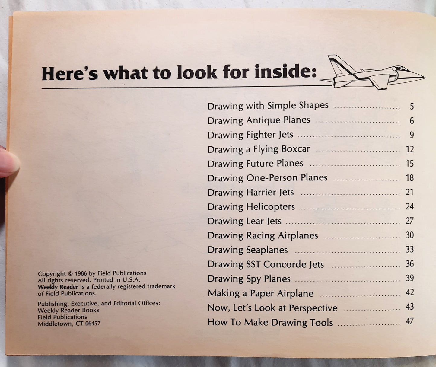 Drawing Jets and Planes by James Michaels (Good, 1986, Pbk, 48 pages, Weekly Reader Books)