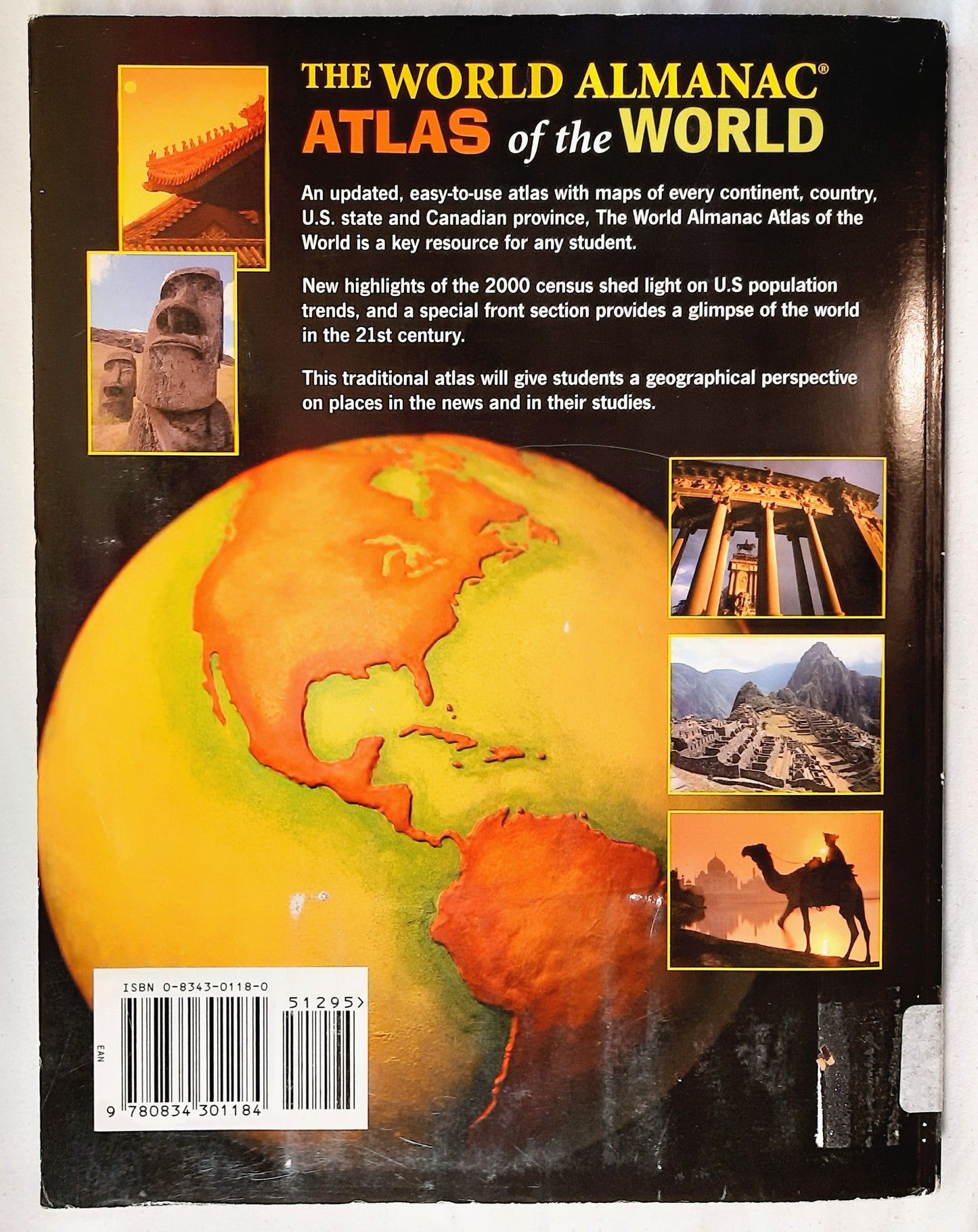 The World Almanac Atlas of the World by MapQuest (Good, 2001, Pbk, 192 pages, MapQuest.com)