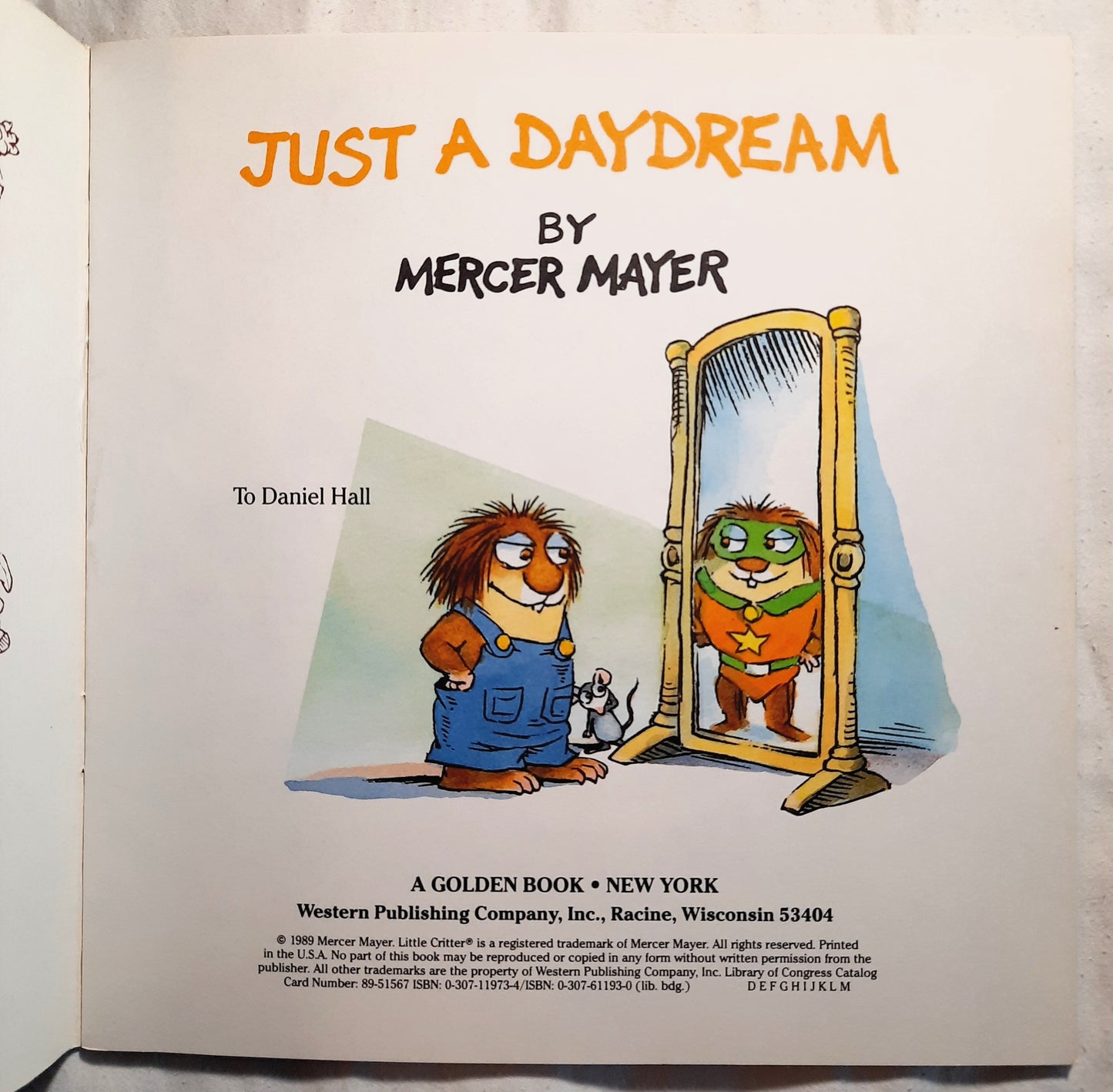 Just a Daydream by Mercer Mayer (Very good, 1989, Pbk, 24 pages, A Golden Book)