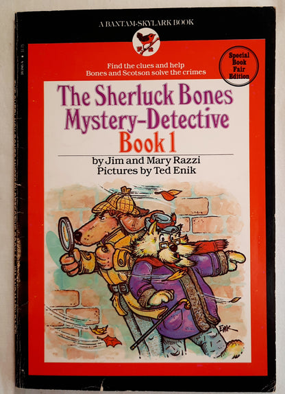 The Sherluck Bones Mystery-Detective Book 1 by Jim and Mary Razzi (Good, 1981, Pbk, 48 pages, Bantam-Skylark)