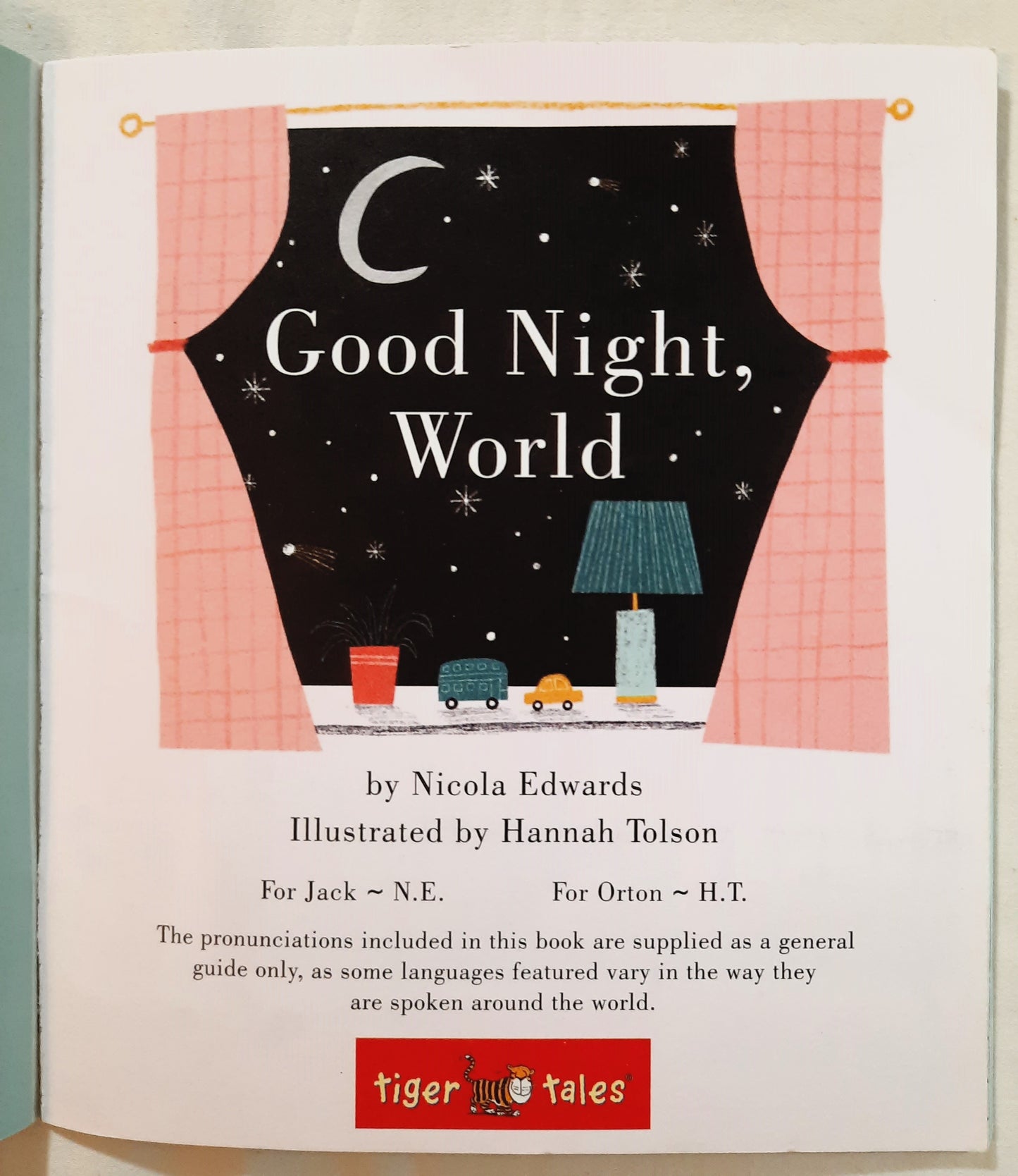 Good Night, World by Nicola Edwards (Good, 2022, Pbk, 24 pages, Tiger Tales/Chick-fil-A)