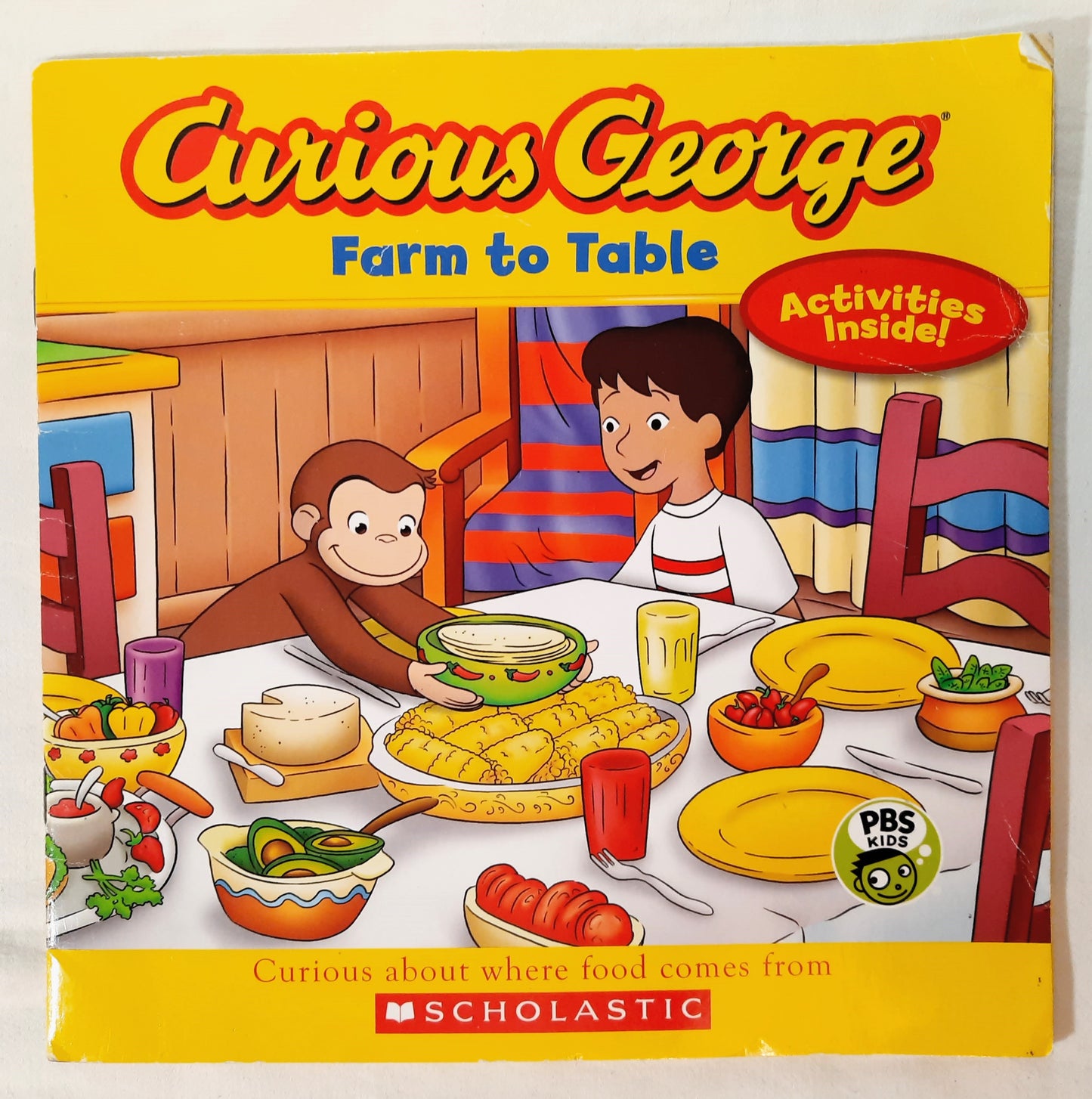 Curious George: Farm to Table by Julie M. Fenner (Good, 2016, Pbk, 32 pages, Scholastic)