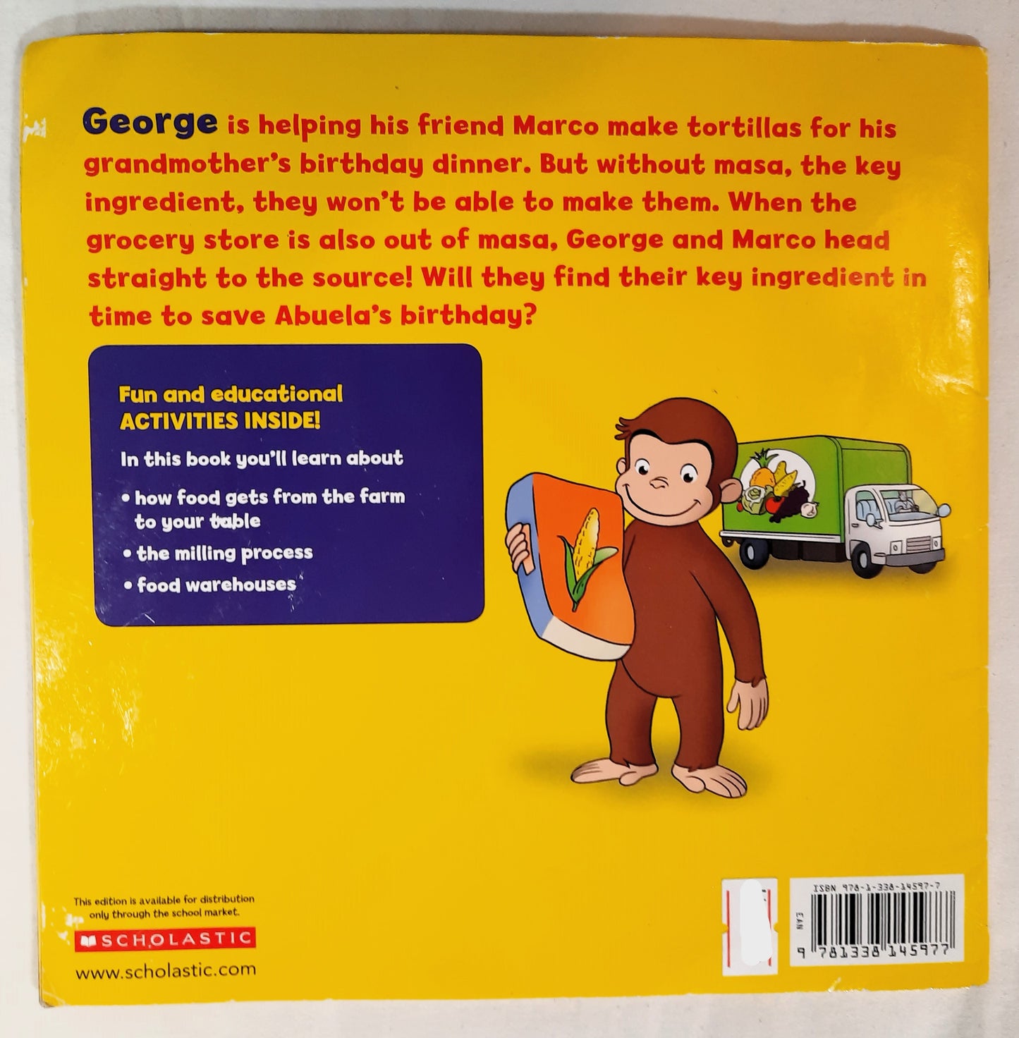 Curious George: Farm to Table by Julie M. Fenner (Good, 2016, Pbk, 32 pages, Scholastic)