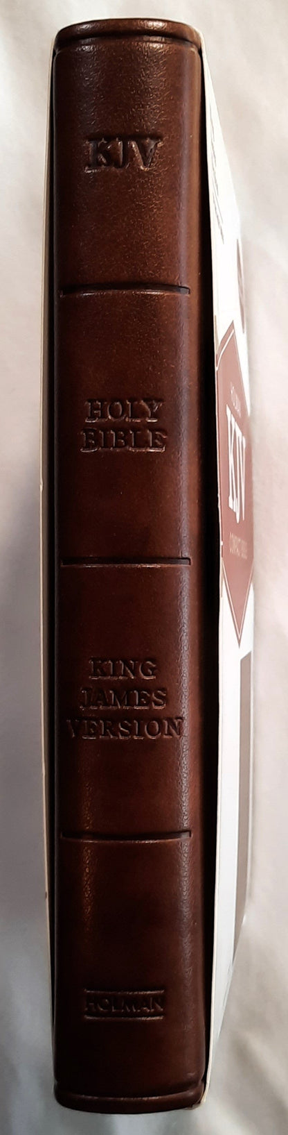 KJV Compact Value Edition Bible (New, 2019, Brown LeatherTouch, 768 pages, Holman)