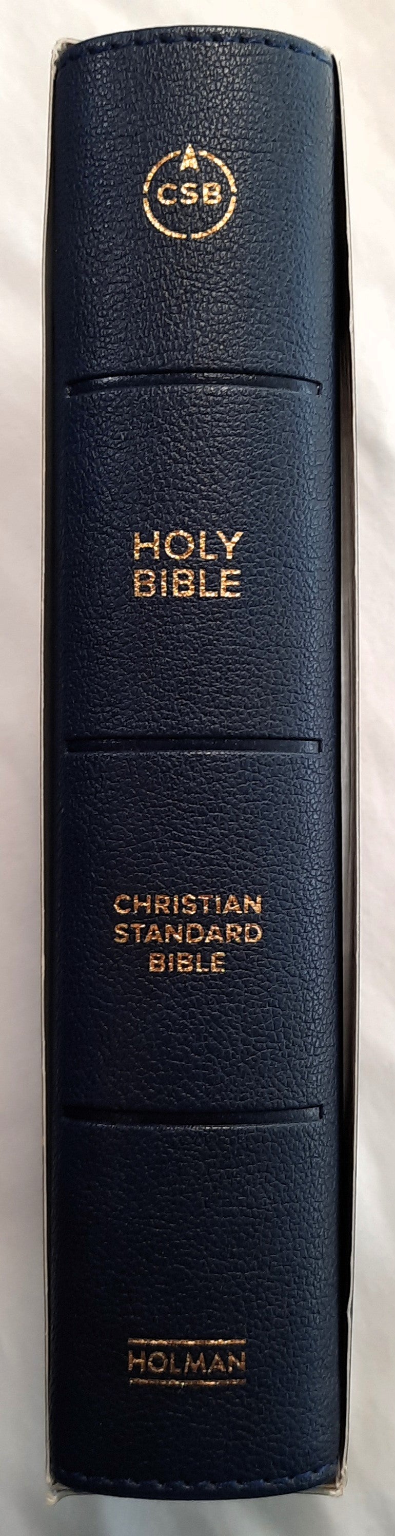 CSB Single Column Compact Bible (New, 2020, Navy Leathertouch, 1920 pages, Holman)