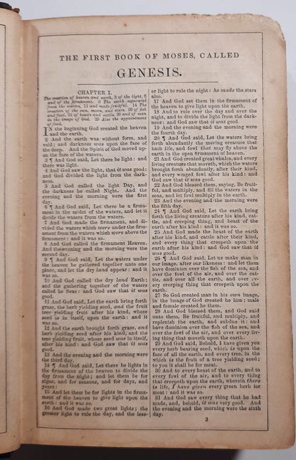 The Holy Bible Containing the Old and New Testaments Translated out of the Original Tongues (Poor, 1861, HC, American Bible Society)