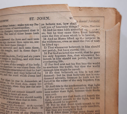 The Holy Bible Containing the Old and New Testaments Translated out of the Original Tongues (Poor, 1861, HC, American Bible Society)