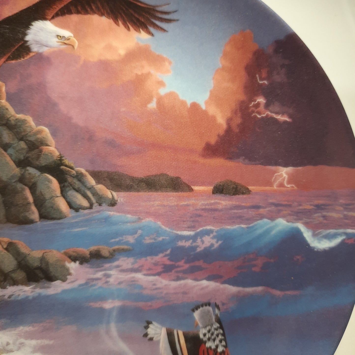 Decorative Plate: Calling the Storm #3 Vision Quest by Lane Kendrick (Like new, 1993, The Crestley Collection, #2890A)