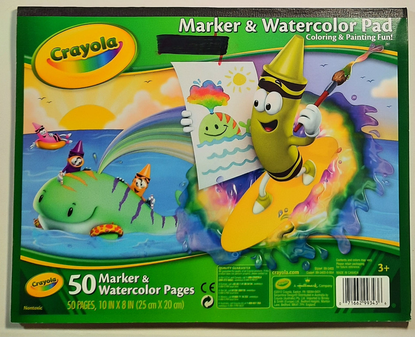 Marker & Watercolor Pad: Coloring & Painting Fun! (Very good, 2012, PBK, 48 pages 10 in x 8 in, Crayola)