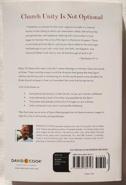 Until Unity by Francis Chan (New, 2021, Pbk, David C. Cook, 220 pages)