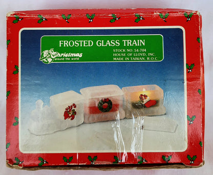 Christmas Around the World Frosted Glass Train by House of Lloyd, Inc. (New in opened box)