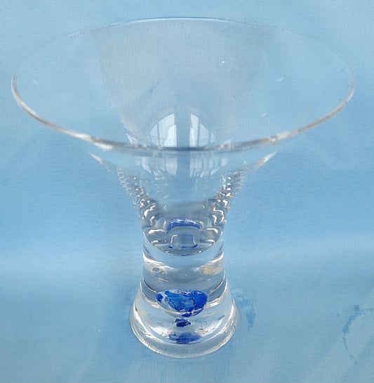 Ciroc Martini Cocktail Bubble Base Hand-Blown, Tapered Glass 5" High x 4.75" Wide