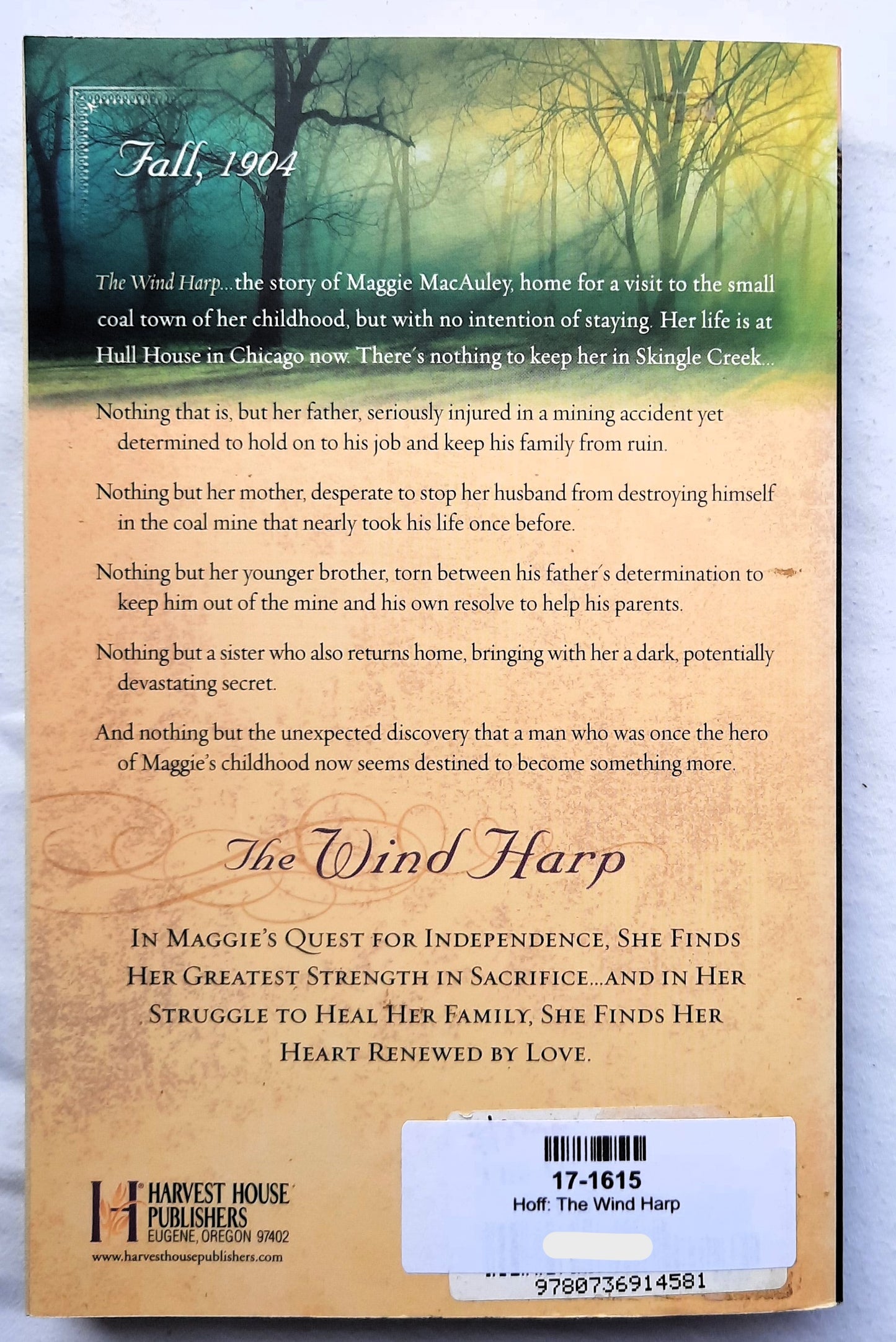 The Wind Harp by B.J. Hoff (Mountain Song Legacy #2, New, 2006, Pbk, 254 pages, Harvest House)
