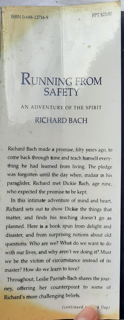 Running From Safety by Richard Bach (Good, 1994, HC, 274 pages, William Morrow and Company)