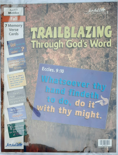 Abeka Trailblazing Through God's Word Memory Verse Cards (New)