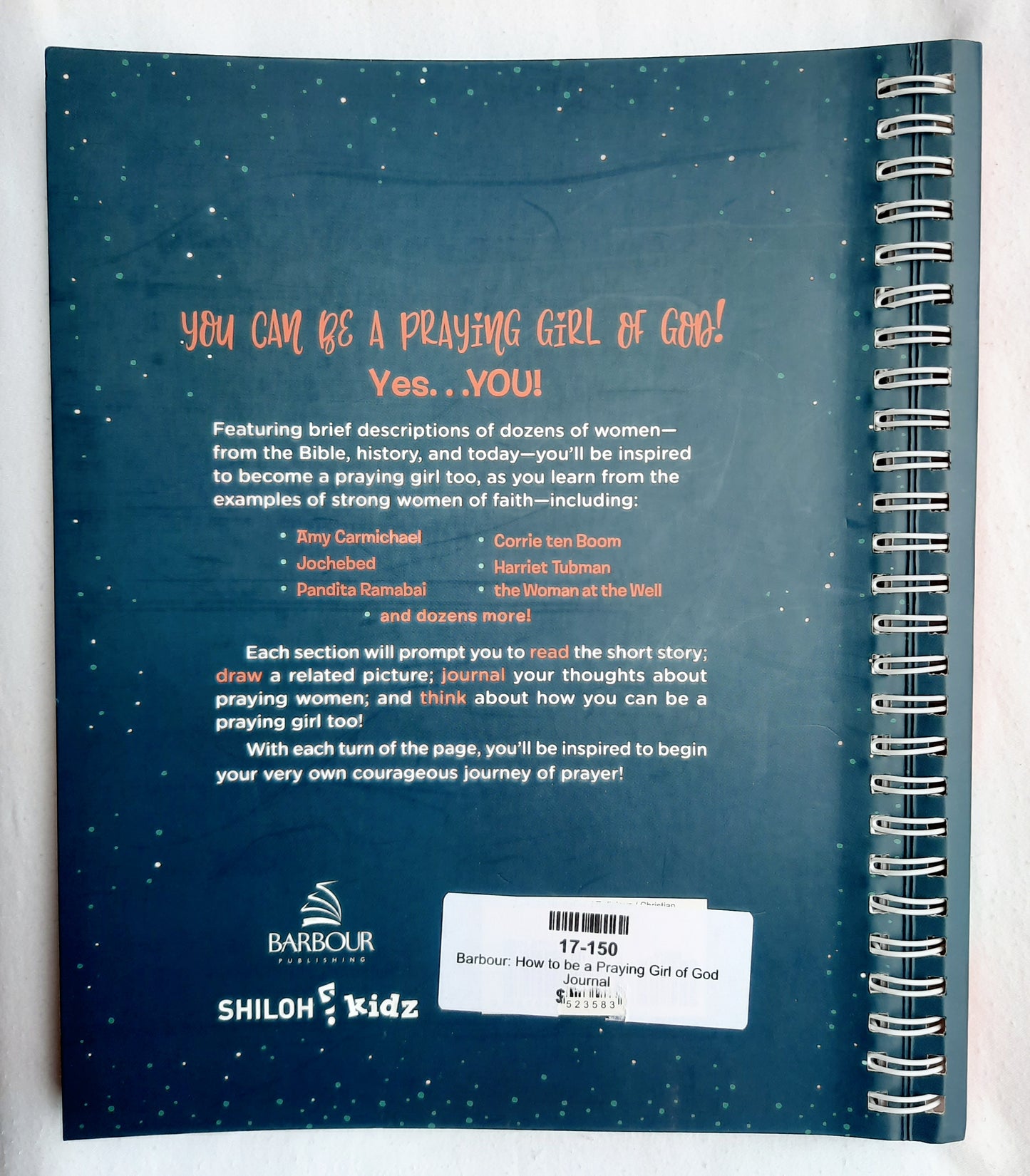 How to be a Praying Girl of God Journal (New, 2020, Pbk, 176 pages, Barbour Publishing)